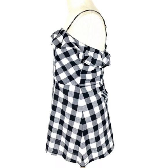 Anthropologie Tulle Tank Top Blouse Plaid Large - Picture 3 of 6